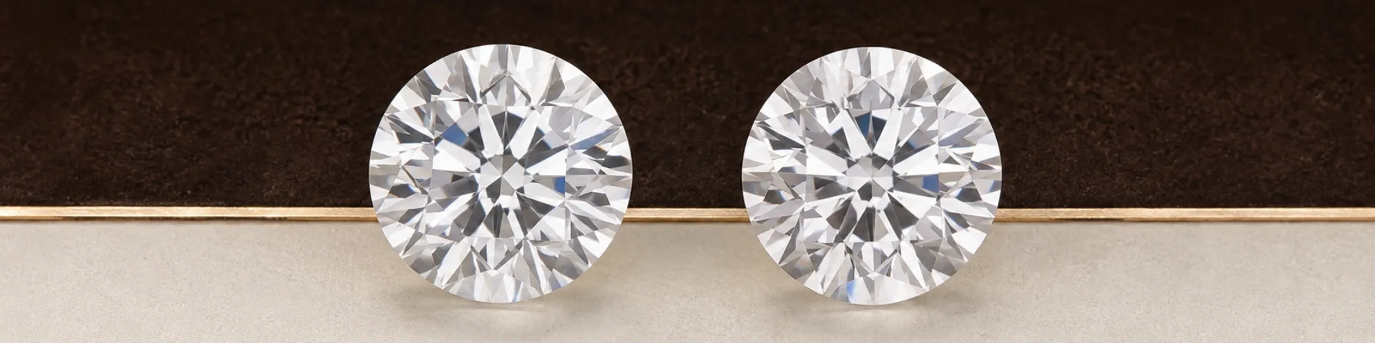 Two equally brilliant round diamonds shown side by side to illustrate that origin cannot be judged by appearance alone