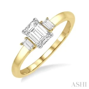 Emerald Shape Diamond Engagement Ring