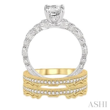Princess Shape Diamond Wedding Set - Image 4