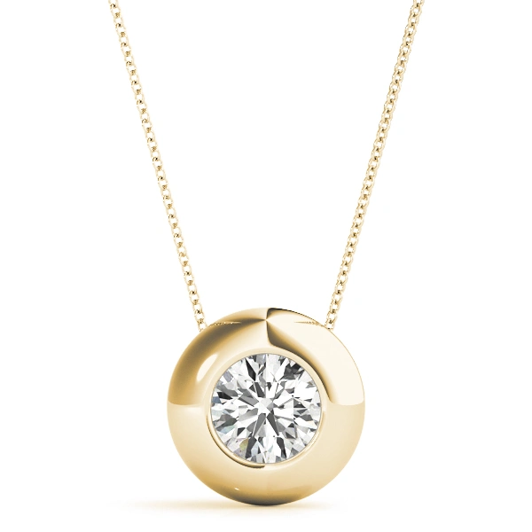 Solitaire Bezel Set Pendant - Image 4