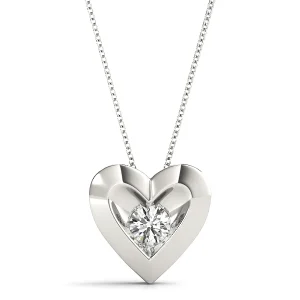 Heart Shape Solitaire Pendants