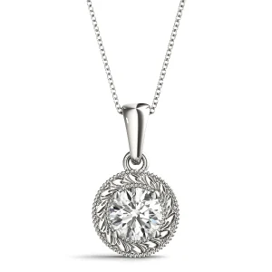 Vintage Engraved Filigree Solitaire Pendants