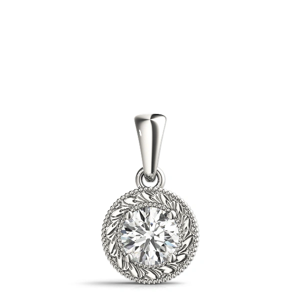 Vintage Engraved Filigree Solitaire Pendants - Image 3