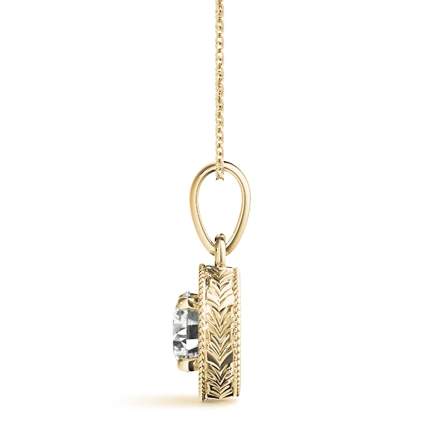 Vintage Engraved Filigree Solitaire Pendants - Image 5