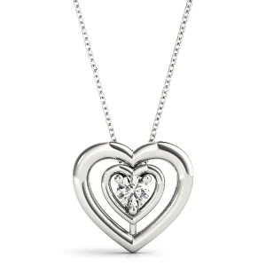 Heart Shape Solitaire Pendant