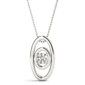 Oval Shape Solitaire Pendant