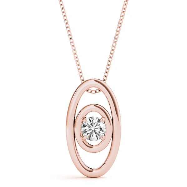 Oval Shape Solitaire Pendant - Image 7