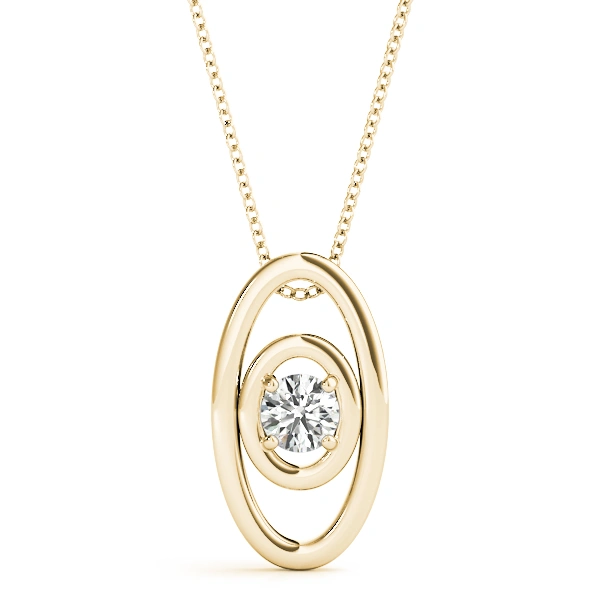 Oval Shape Solitaire Pendant - Image 4