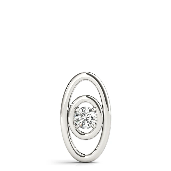Oval Shape Solitaire Pendant - Image 3