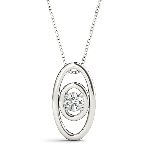 Oval Shape Solitaire Pendant