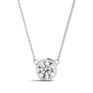 Solitaire Bezel Set Diamond Pendant