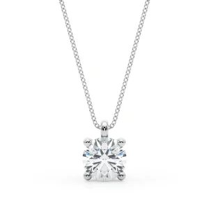 Four Prong Solitaire Diamond Pendant