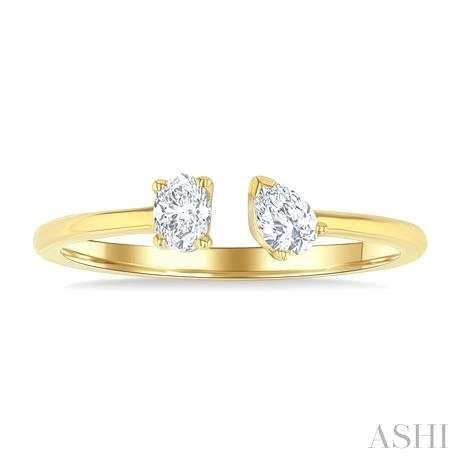 Toi Et Moi Diamond Fashion Open Ring - Image 2