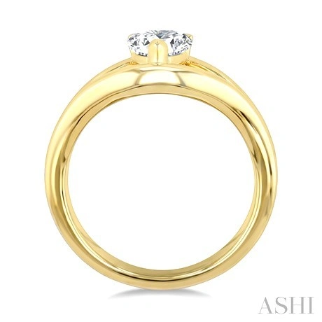 Aeris Gold Pear Shape Diamond Solitaire Ring - Image 3