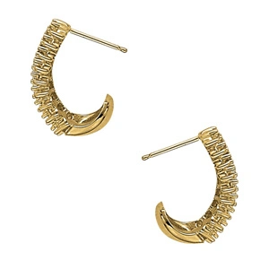 3-Row J-Hoop Earrings