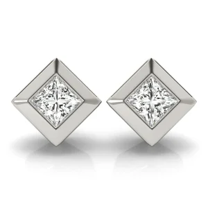 Princess Cut Diamond Stud Earrings