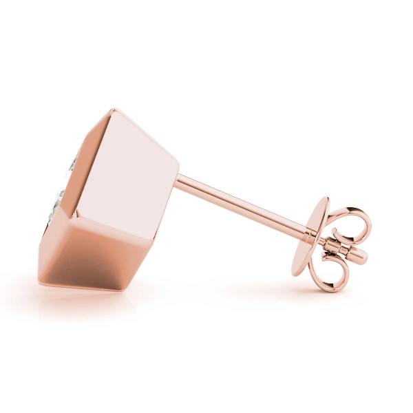 Princess Cut Diamond Stud Earrings - Image 12
