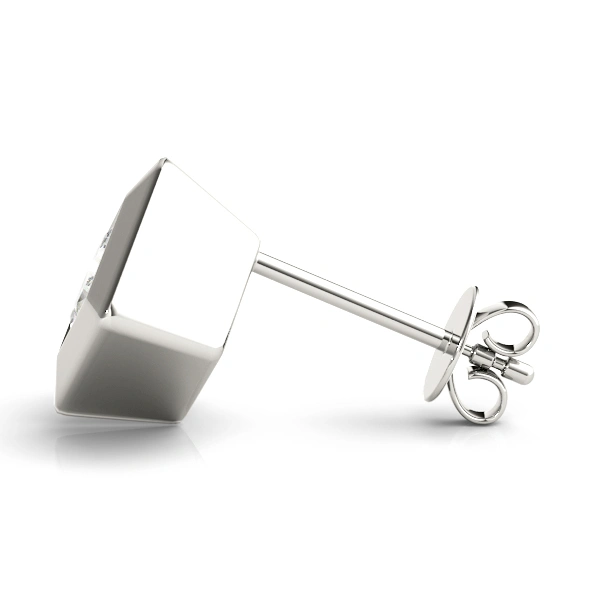 Princess Cut Diamond Stud Earrings - Image 2