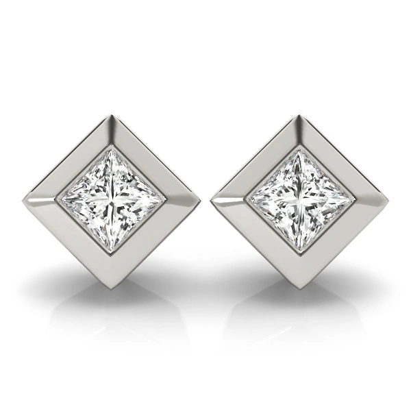 Princess Cut Diamond Stud Earrings