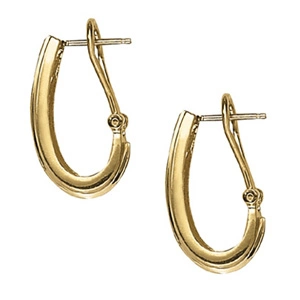 Single Row J Hoop Earrings - Image 2