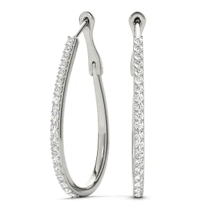 Tear Drop Hoop Earrings