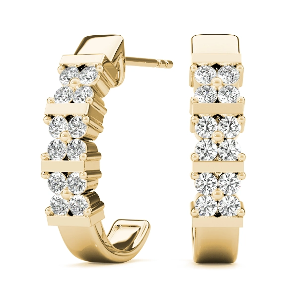 EARRINGS HOOP EARRINGS J-HOOPS MAT - Image 6