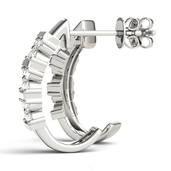 EARRINGS HOOP EARRINGS J-HOOPS MAT - Image 4
