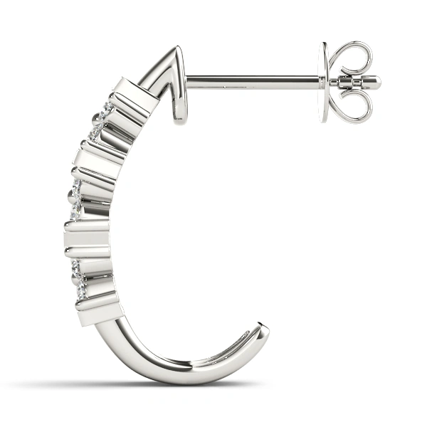 EARRINGS HOOP EARRINGS J-HOOPS MAT - Image 2