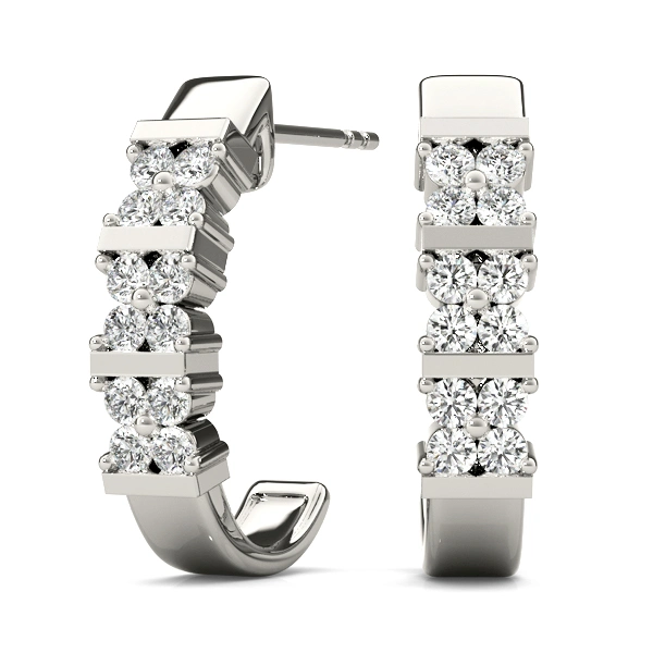 EARRINGS HOOP EARRINGS J-HOOPS MAT