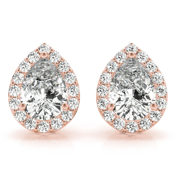 Pear Shaped Halo Studs - Image 15