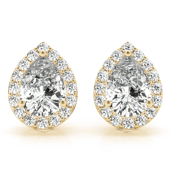 Pear Shaped Halo Studs - Image 8