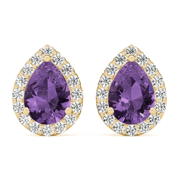 Pear Shaped Halo Studs - Image 10