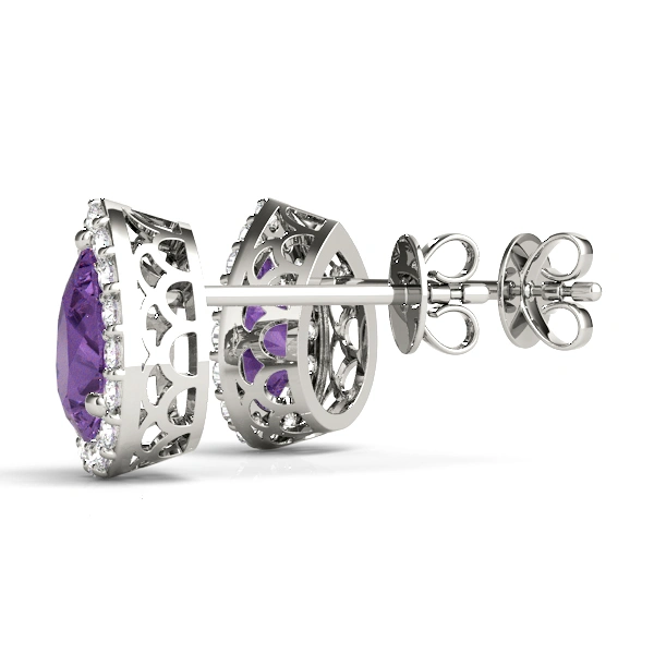 Pear Shaped Halo Studs - Image 6