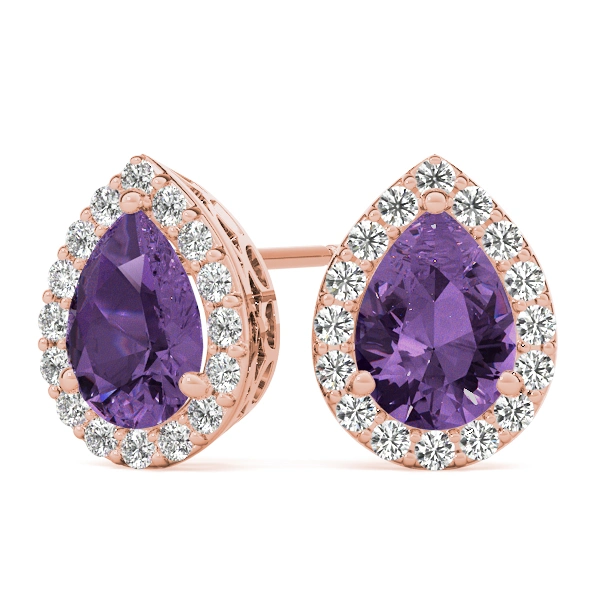 Pear Shaped Halo Studs - Image 19