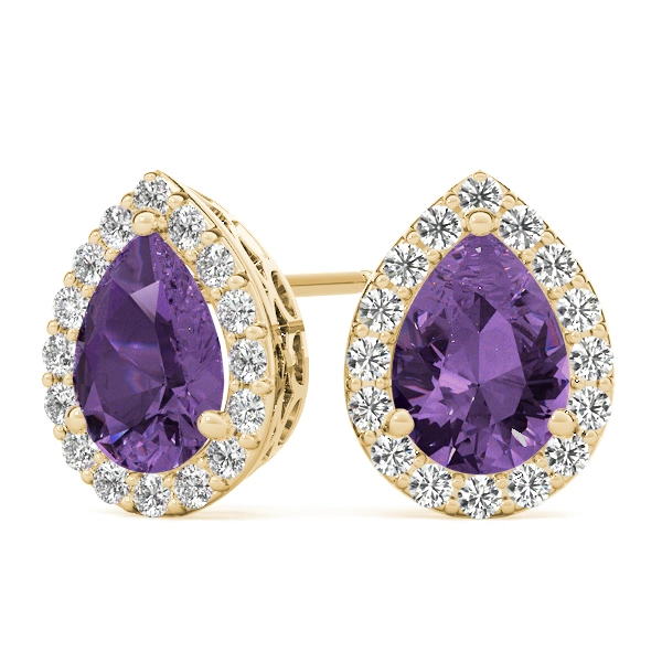 Pear Shaped Halo Studs - Image 12