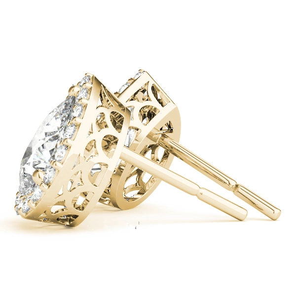 Pear Shaped Halo Studs - Image 9