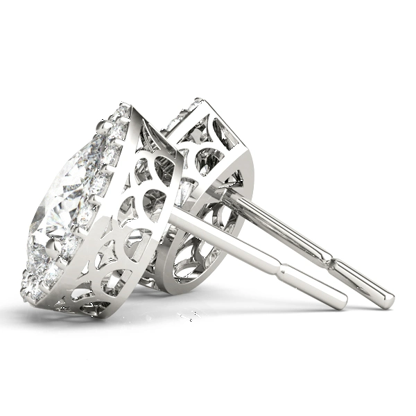 Pear Shaped Halo Studs - Image 2