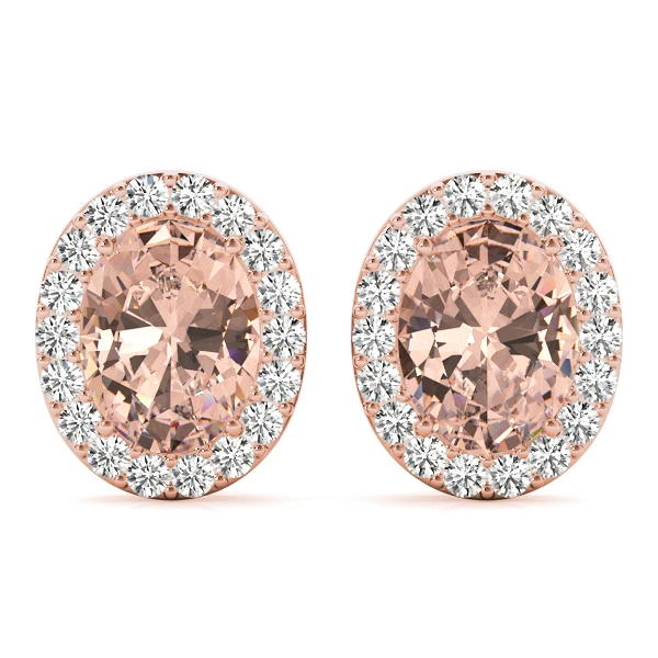 Oval Halo Studs - Image 17