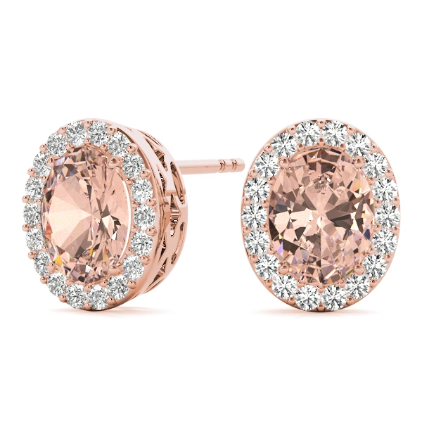 Oval Halo Studs - Image 19