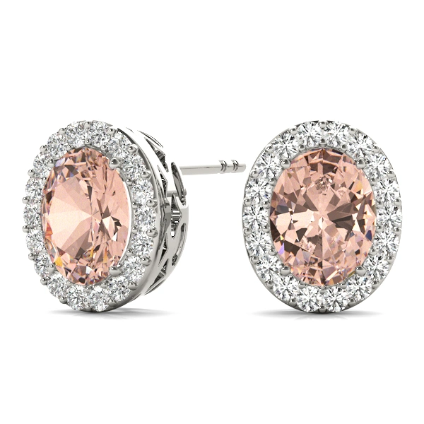Oval Halo Studs - Image 5