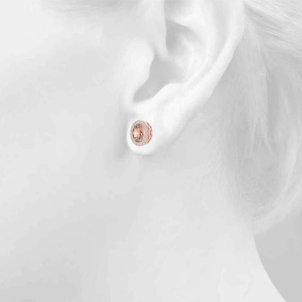 Oval Halo Studs - Image 21