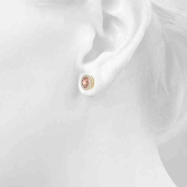 Oval Halo Studs - Image 14