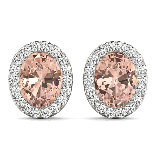 Oval Halo Studs - Image 3
