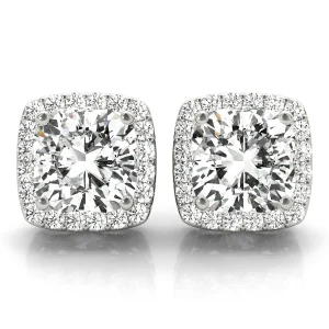 Cushion Halo Studs