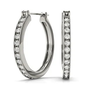 Milgrain Fashion Hoop Earrings