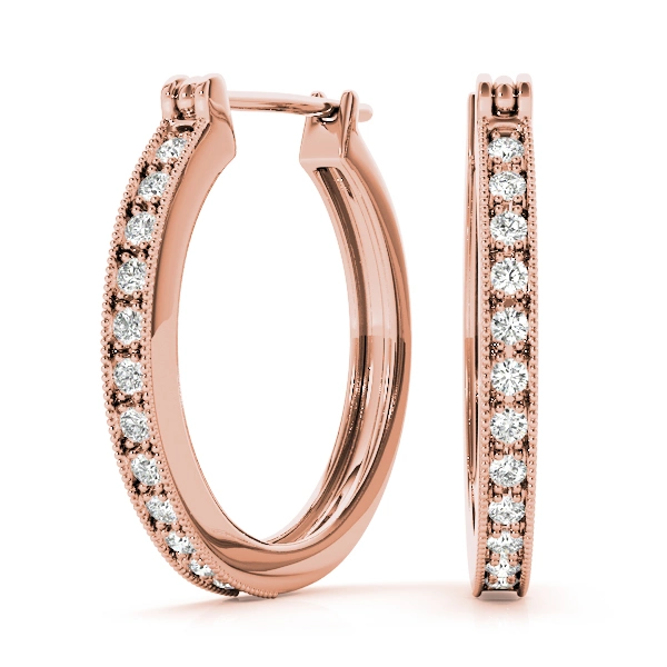 Milgrain Fashion Hoop Earrings - Image 11