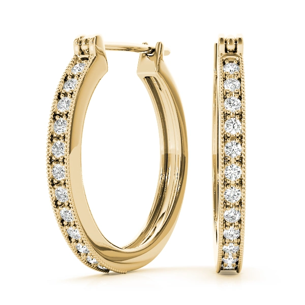 Milgrain Fashion Hoop Earrings - Image 6