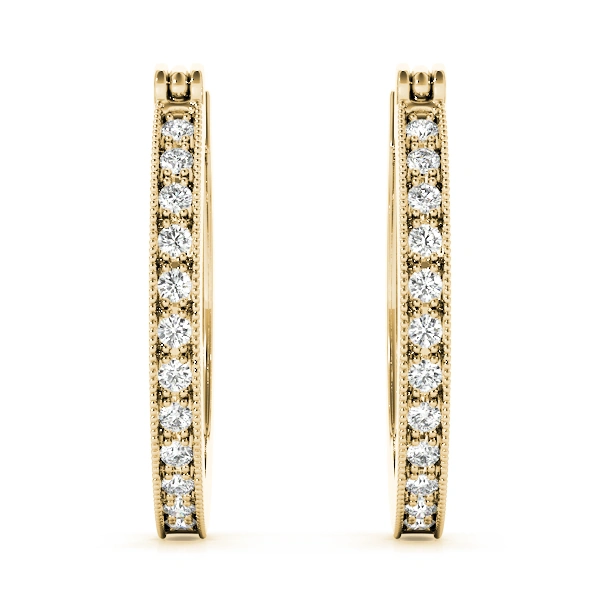 Milgrain Fashion Hoop Earrings - Image 9
