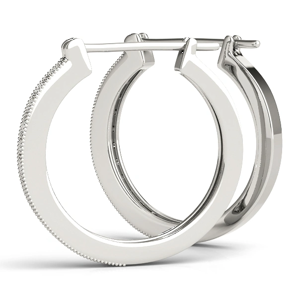 Milgrain Fashion Hoop Earrings - Image 3