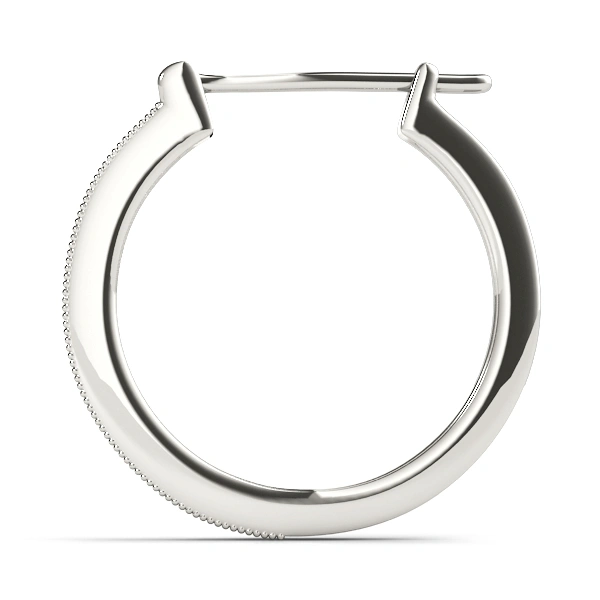 Milgrain Fashion Hoop Earrings - Image 2